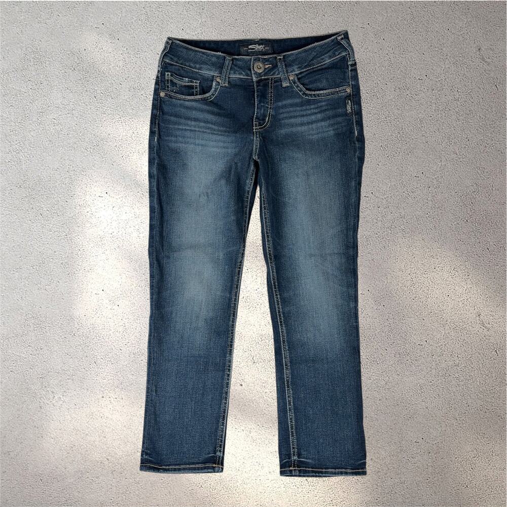 Silver Jeans Suki Capri Women’s 28/22.5 Medium Wash Mid Rise Stretch Crop Casual